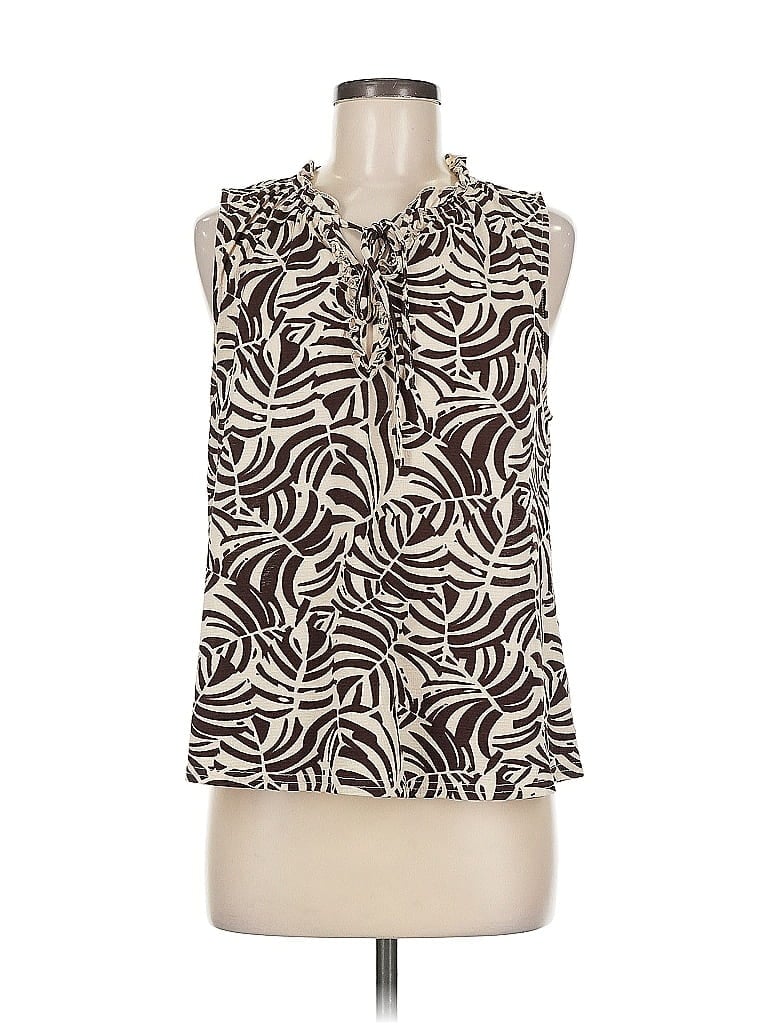 MELLODAY Pre-owned Sleeveless Blouse In Brown