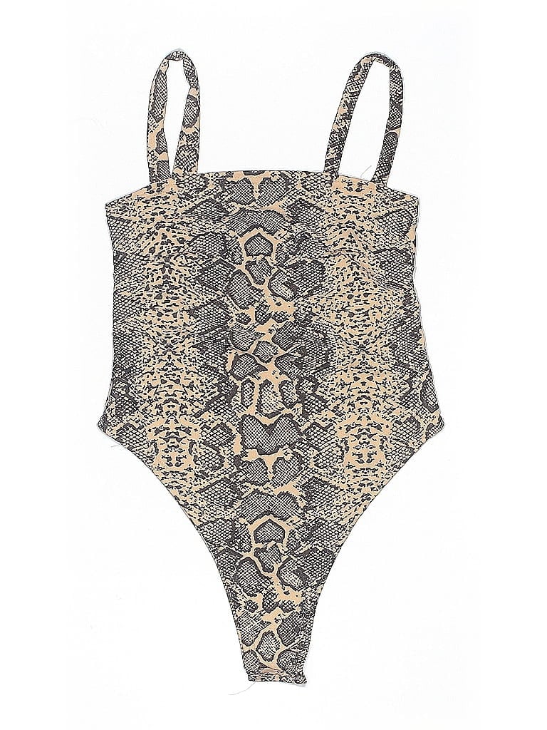 Pre-owned Boohoo Bodysuit In Gold