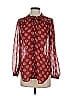 Pleione 100% Polyester Burgundy Long Sleeve Blouse Size XS - photo 1