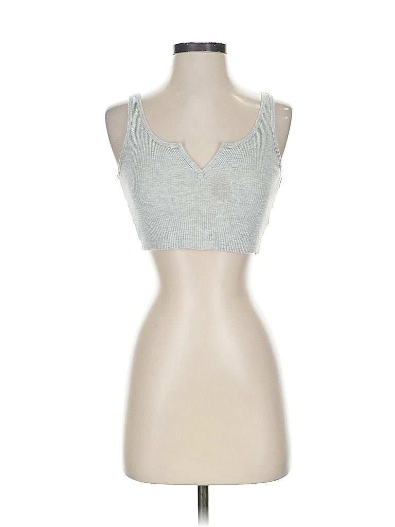 Click to view more detailed imagery on our partner's website Pre-owned Tna Tank Top Silver Strapless Neckline Tops