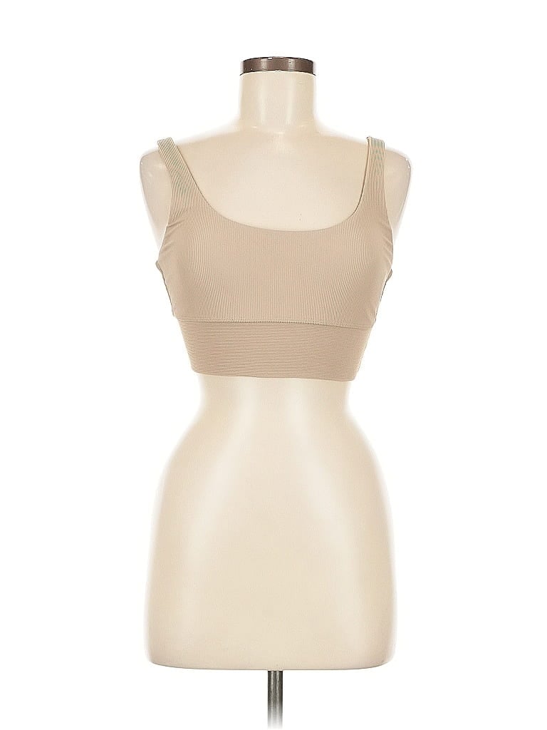 Pre-owned Beachriot Sport Tank Top Tan Strapless Neckline Tops In Brown