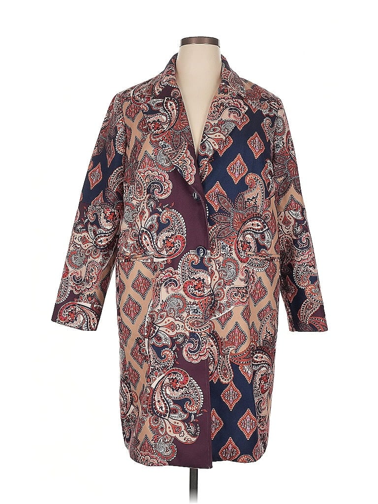 Click to view more detailed imagery on our partner's website Pre-owned Chico's Coat In Burgundy