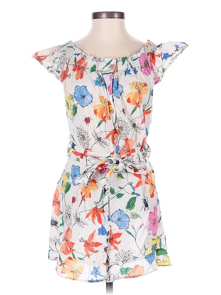 Pre-owned Zara Basic Romper In White