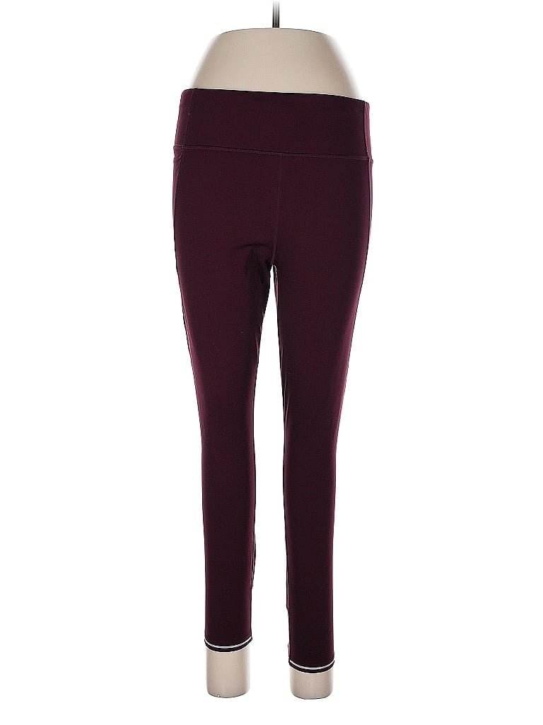 Pre-owned Athleta Active Pants In Burgundy