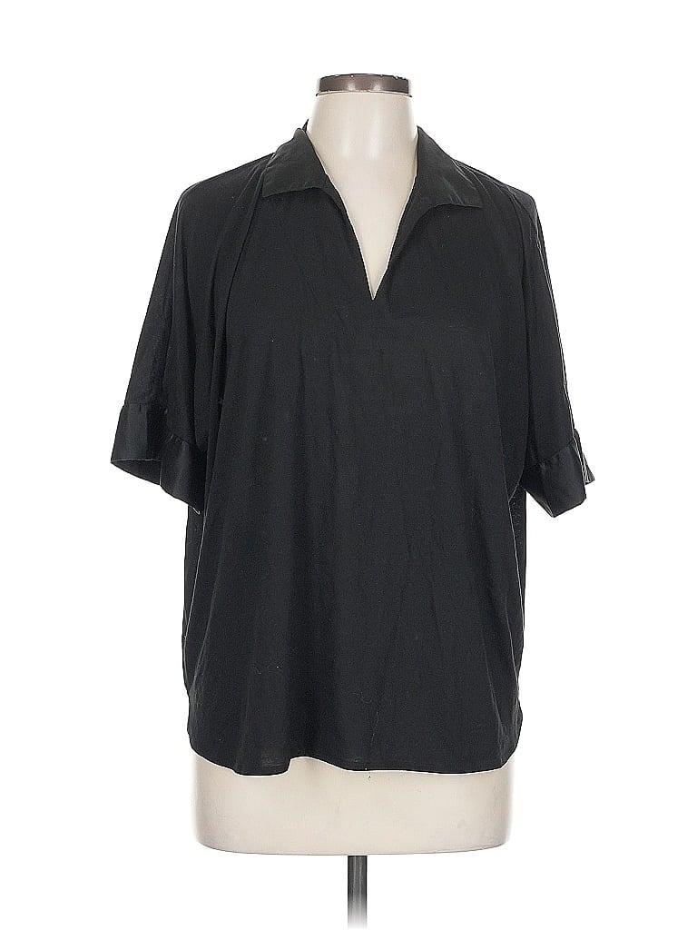 Pre-owned N Natori Short Sleeve Polo Shirt In Black