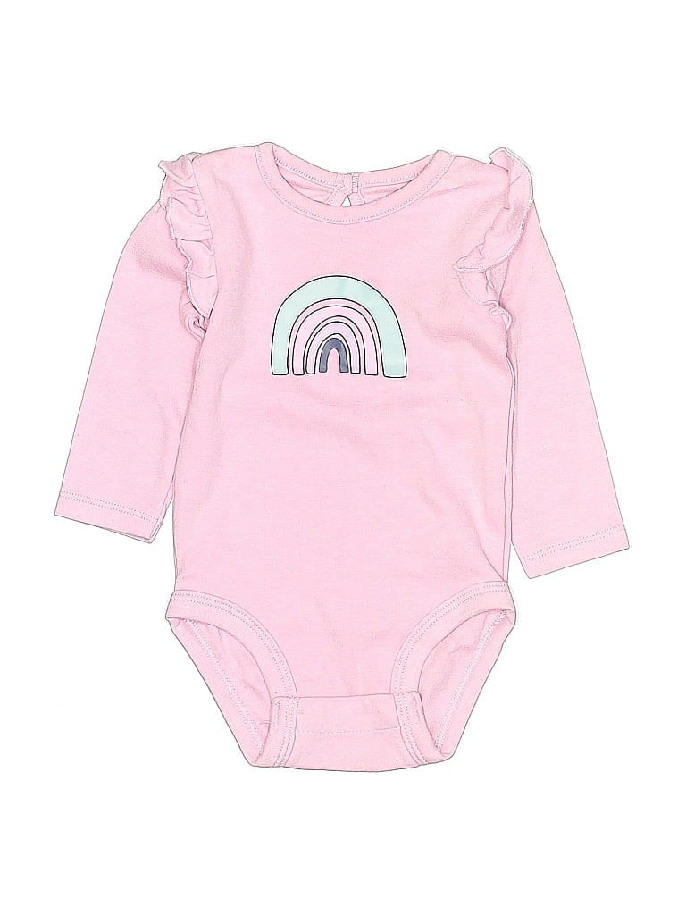 Pre-owned Pekkle Babies' Long Sleeve Onesie In Pink