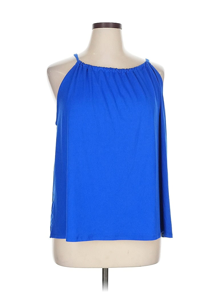 THREADS 4 THOUGHT Pre-owned Tank Top Blue Cold Shoulder Neckline Tops