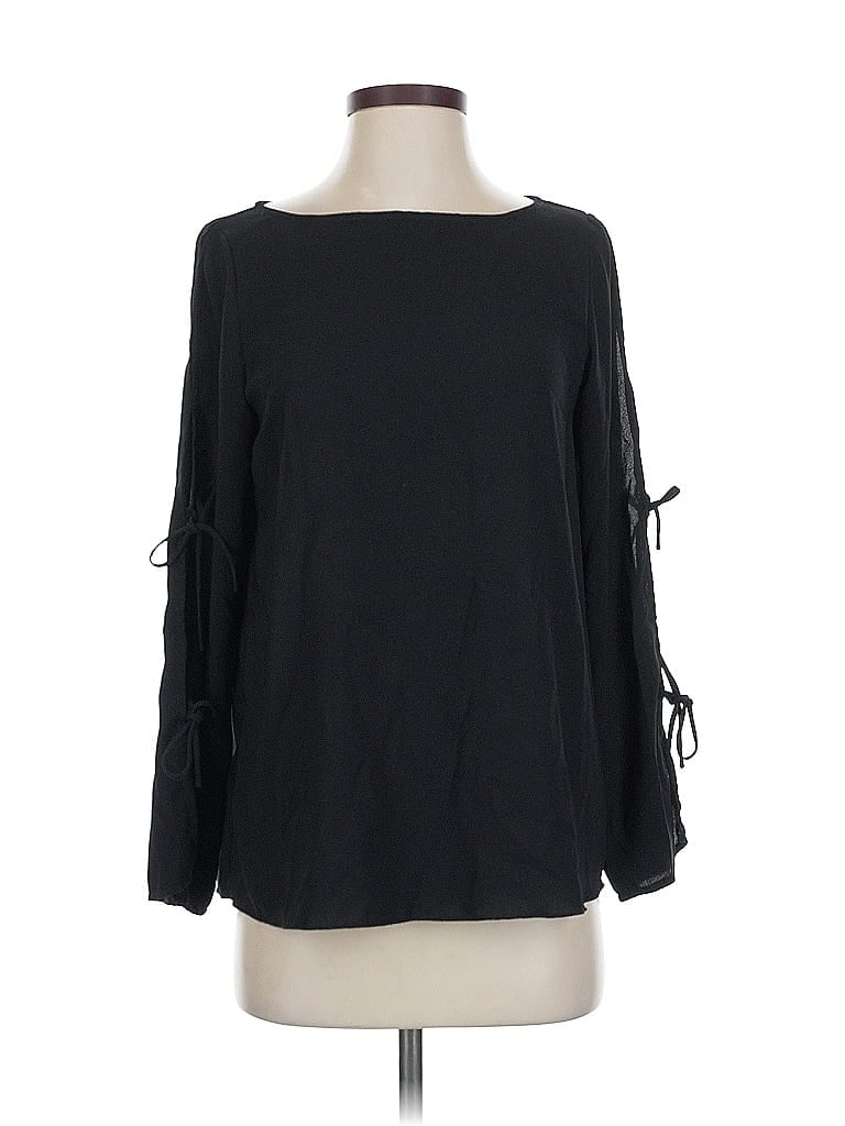 Pre-owned Wilfred Long Sleeve Blouse In Black