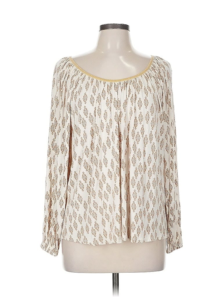 Pre-owned Michael Michael Kors Long Sleeve Blouse In White