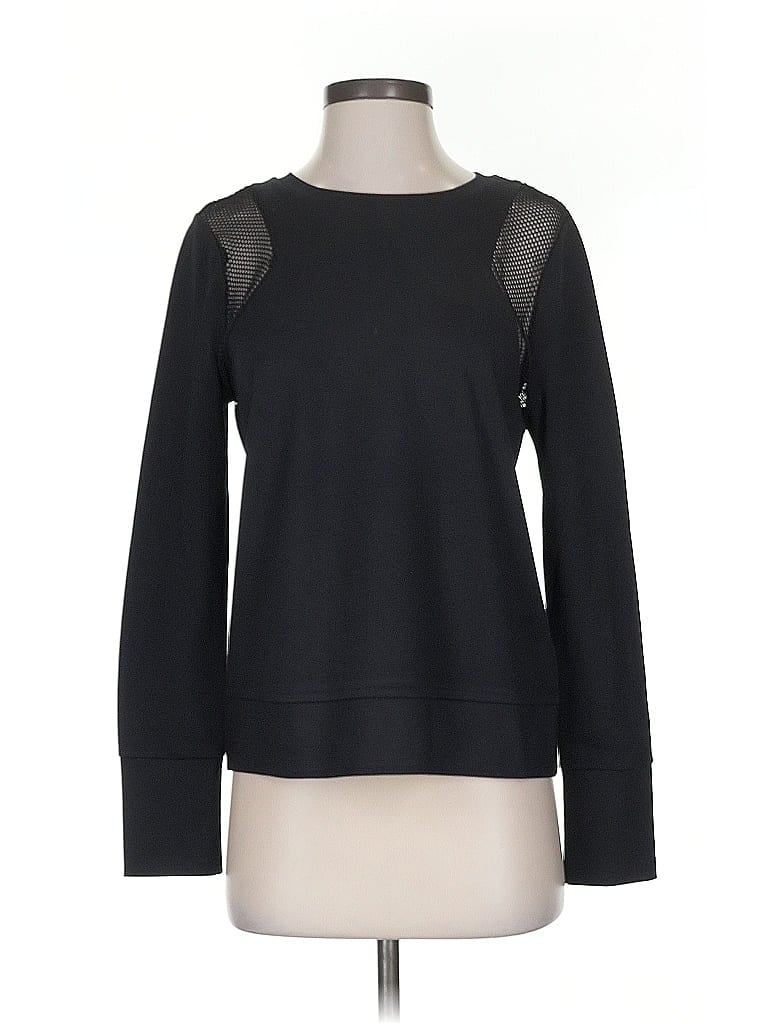 Pre-owned Banana Republic Long Sleeve T-shirt In Black