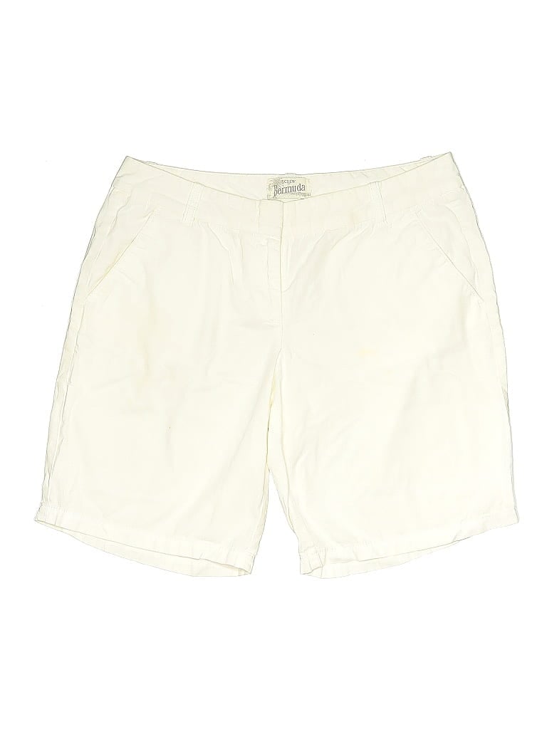 Pre-owned J.crew Factory Store Athletic Shorts In White