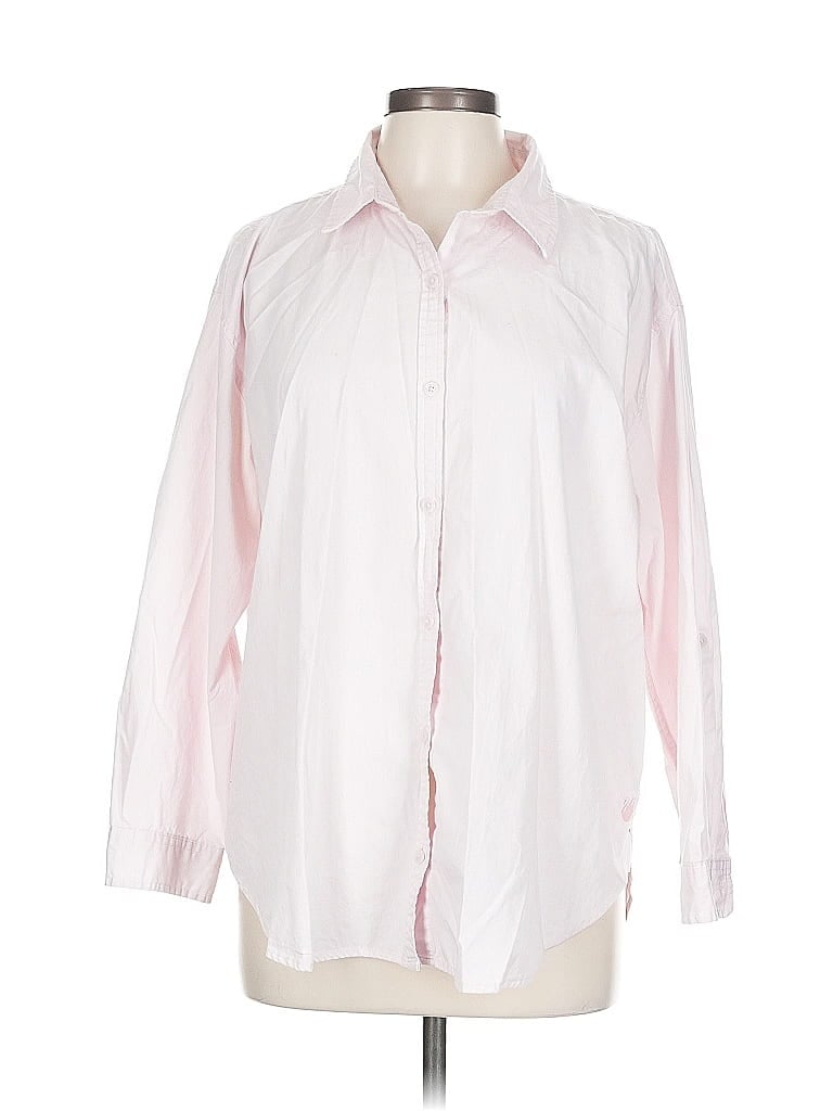 Pre-owned Gloria Vanderbilt Long Sleeve Button Down Shirt In Pink