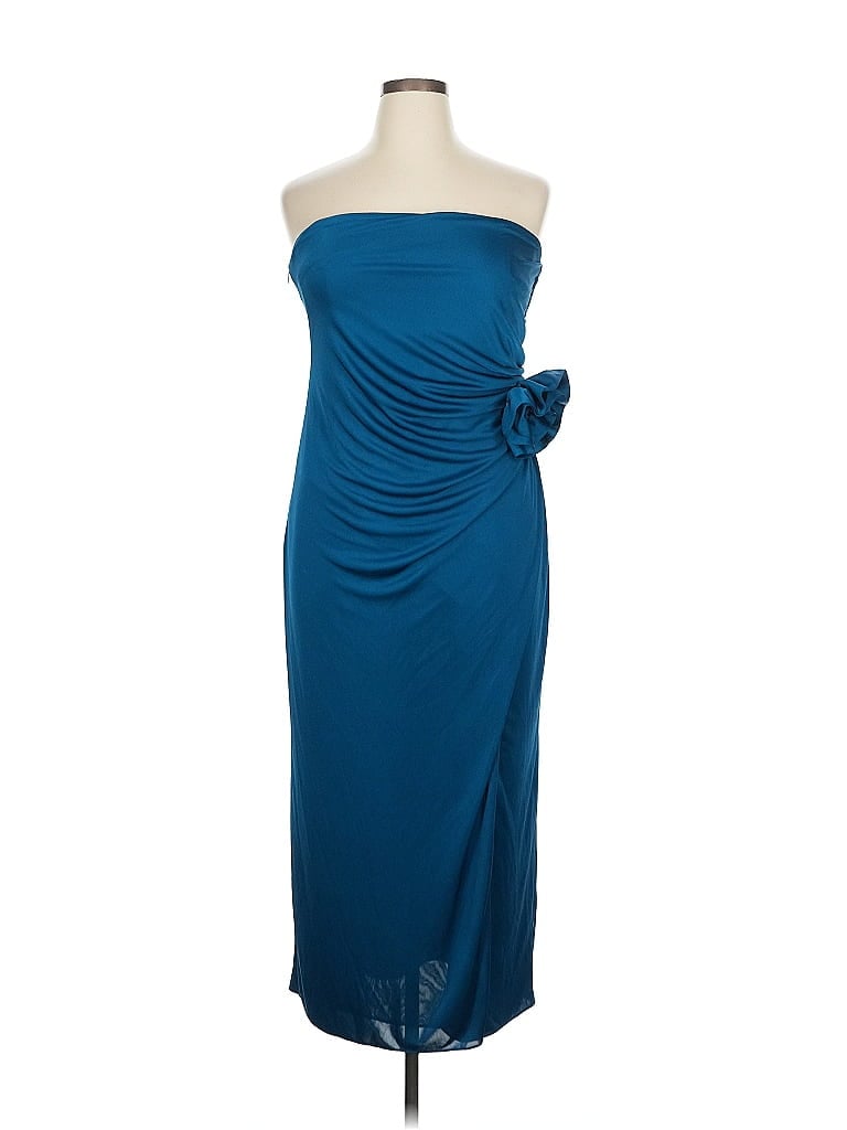 Pre-owned ml Monique Lhuillier Cocktail Dress In Blue