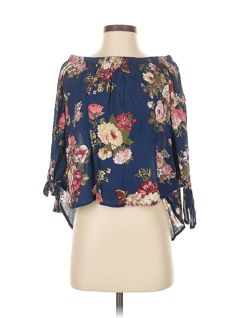 Pre-owned Windsor 3/4 Sleeve Blouse In Blue