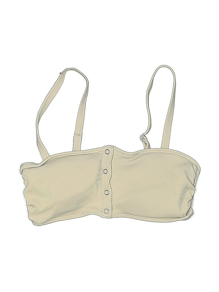 Pre-owned Aerie Swimsuit Top Ivory Swimwear In White