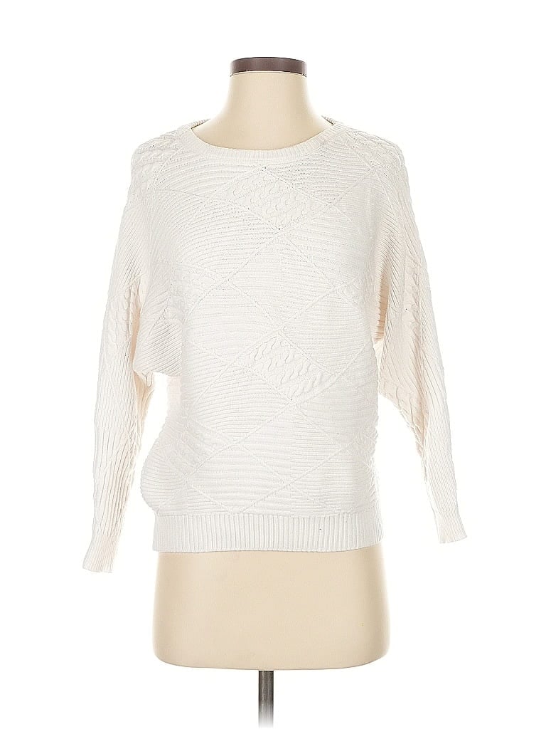 Pre-owned T Tahari Pullover Sweater In White