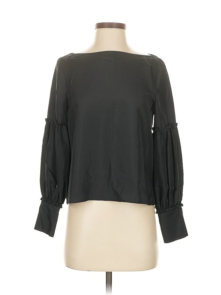 Click to view more detailed imagery on our partner's website Pre-owned Club Monaco Long Sleeve Blouse In Black