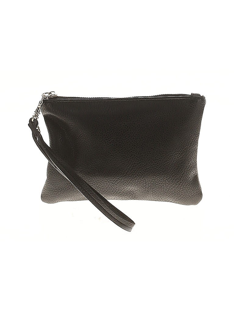 FRANCESCA'S Pre-owned Leather Wristlet In Black