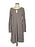 Neiman Marcus Solid Gray Casual Dress Size S - photo 1