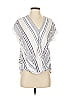 Neiman Marcus Silver Short Sleeve Blouse Size S - photo 1