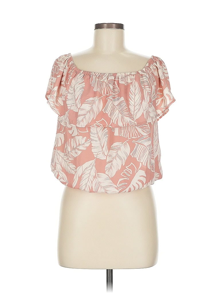 SIENNA SKY Pre-owned Short Sleeve Blouse In Pink