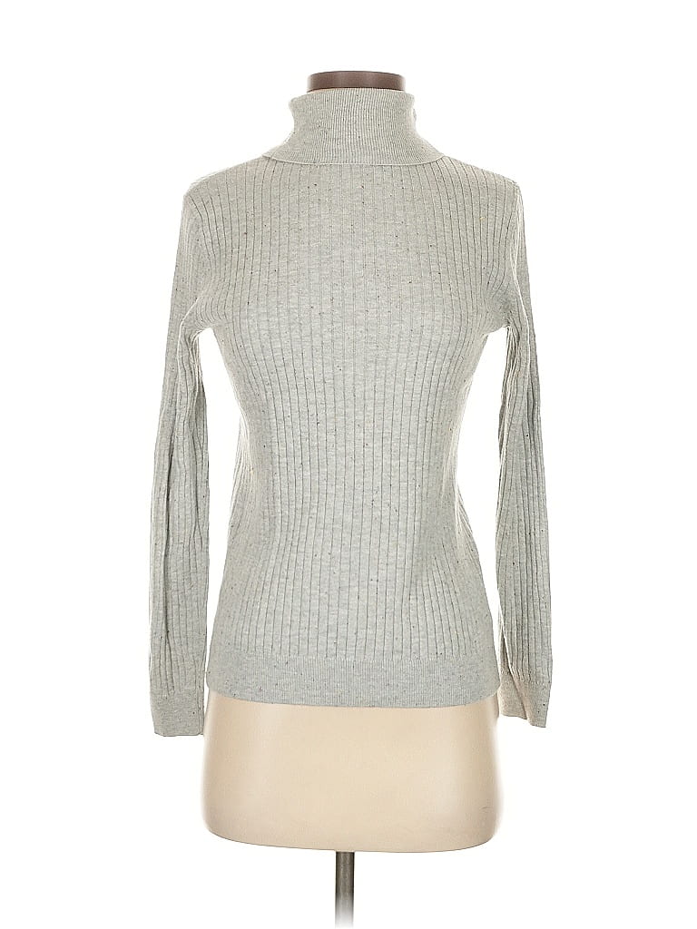 Pre-owned Talbots Outlet Turtleneck Sweater In Silver