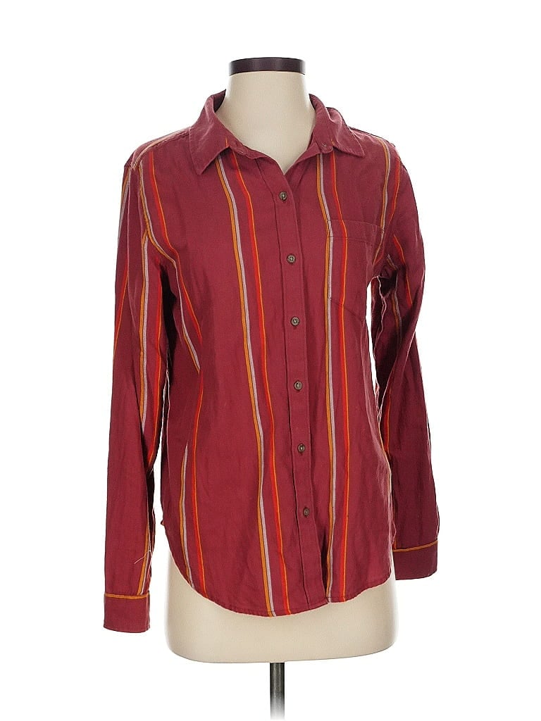 Click to view more detailed imagery on our partner's website Pre-owned Prana Long Sleeve Button Down Shirt In Burgundy