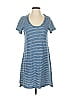 Universal Thread 100% Cotton Stripes Blue Casual Dress Size XS - photo 1