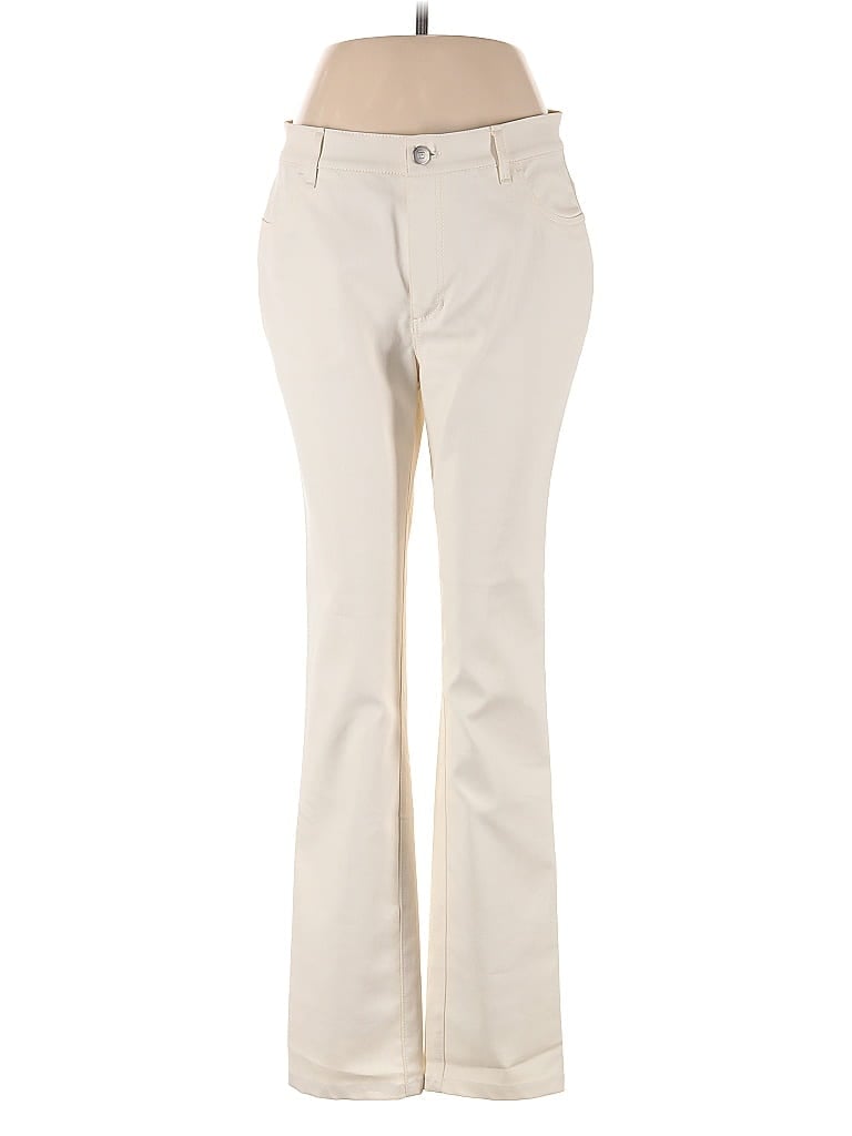 Pre-owned Lafayette 148 Casual Pants In White