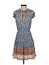Current Air 100% Polyester Paisley Blue Casual Dress Size XS - photo 1