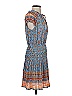 Current Air 100% Polyester Paisley Blue Casual Dress Size XS - photo 4