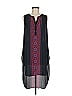 DR2 100% Polyester Graphic Black Casual Dress Size M - photo 1