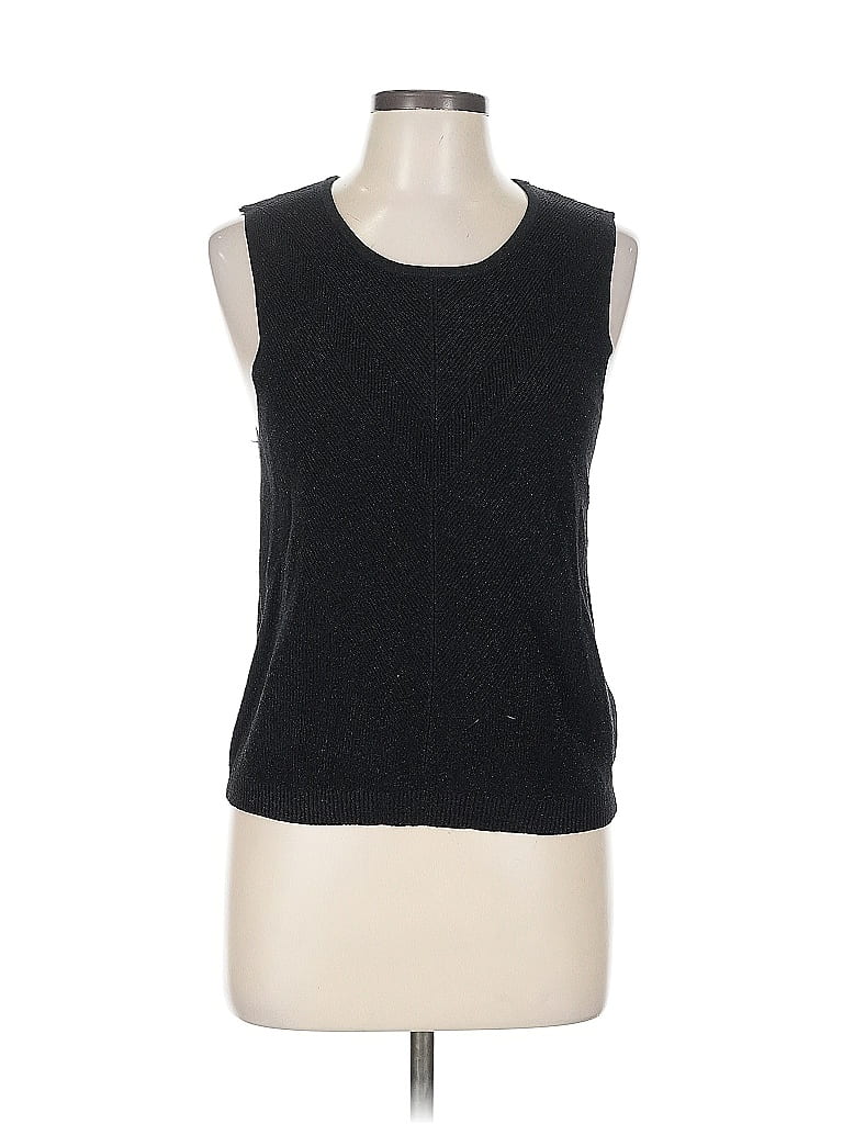 Click to view more detailed imagery on our partner's website Pre-owned Nanette Lepore Sleeveless Top Black Scoop Neck Tops
