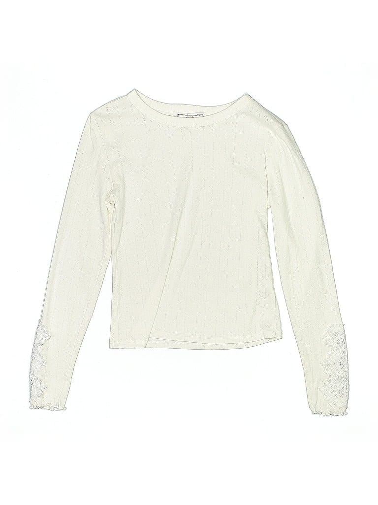 ASSORTED BRANDS Pre-owned Kids' Long Sleeve Top White Boatneck Tops