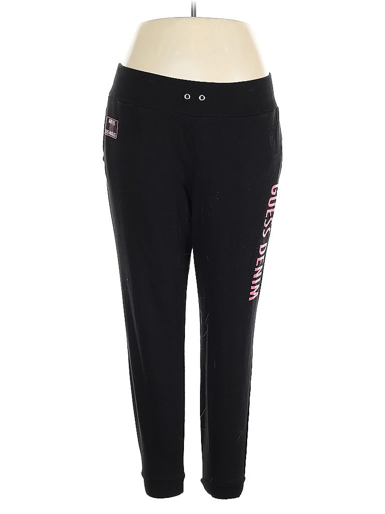 Pre-owned Guess Active Pants In Black