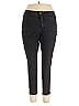 Terra & Sky Solid Black Jeans Size 16 (petite) - photo 1
