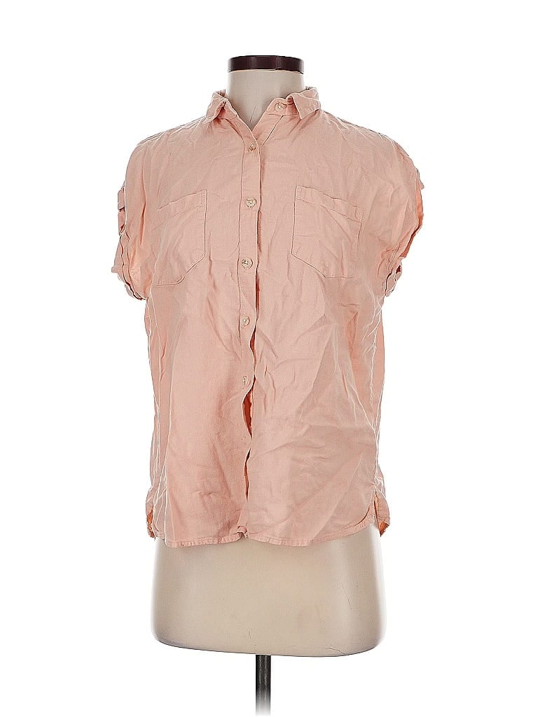 Pre-owned Harper Sleeveless Button Down Shirt In Pink