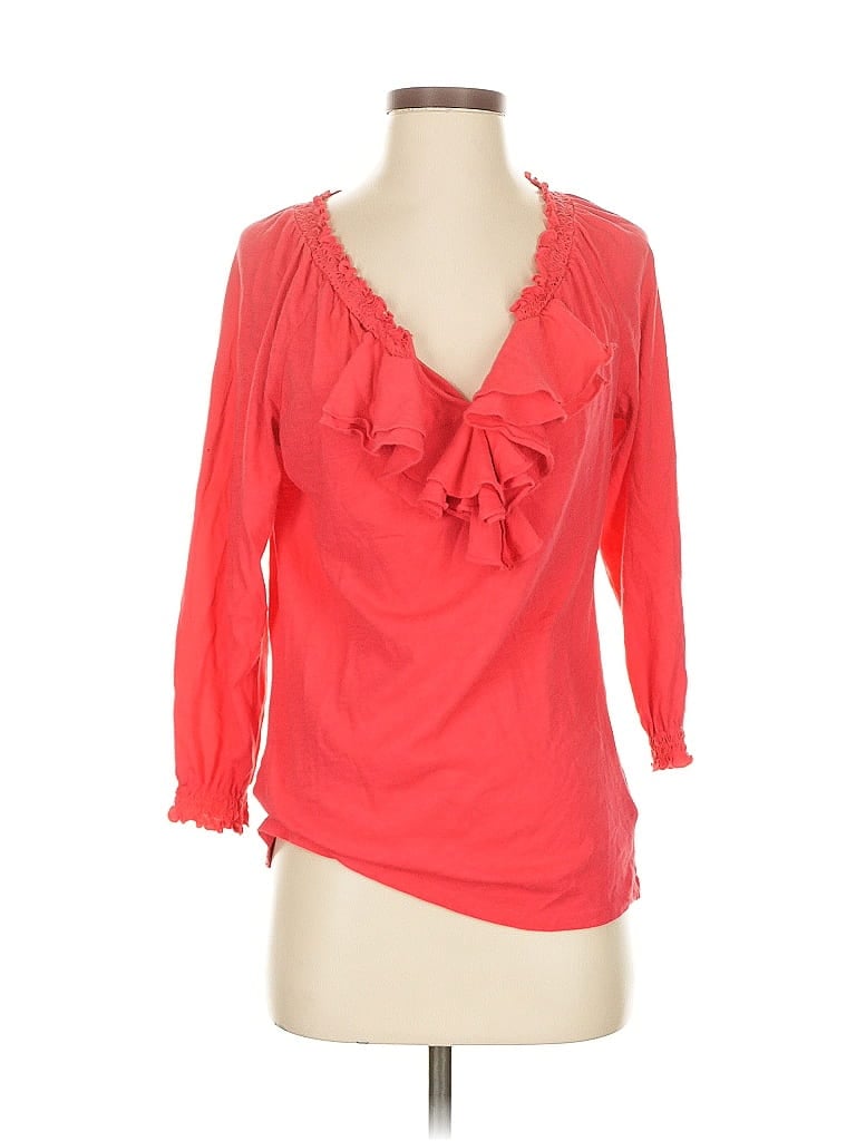 Pre-owned Polo Ralph Lauren 3/4 Sleeve Blouse In Red