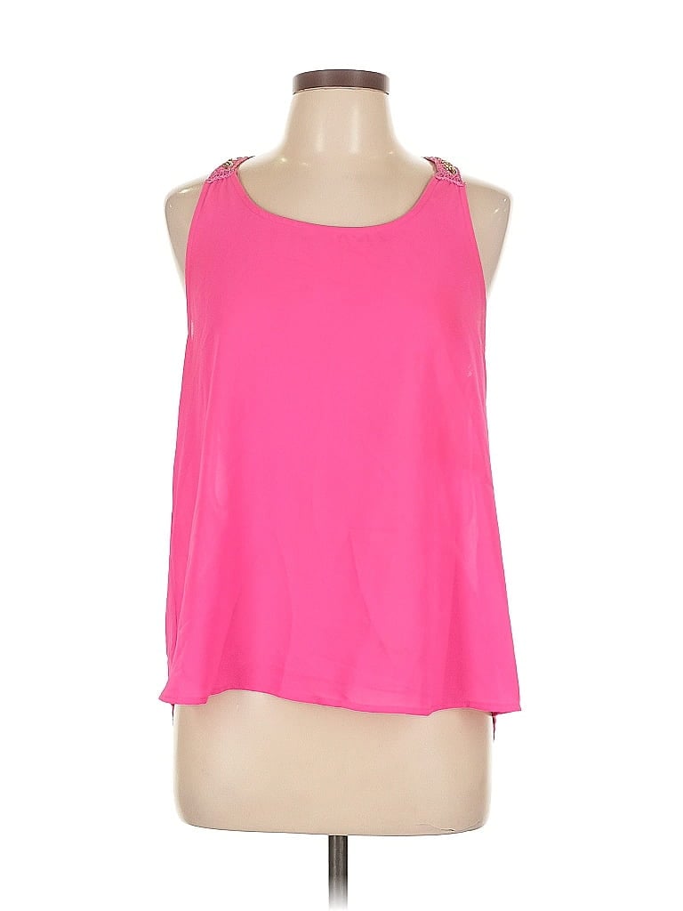 Pre-owned Mine Sleeveless Top Pink Halter Neckline Tops