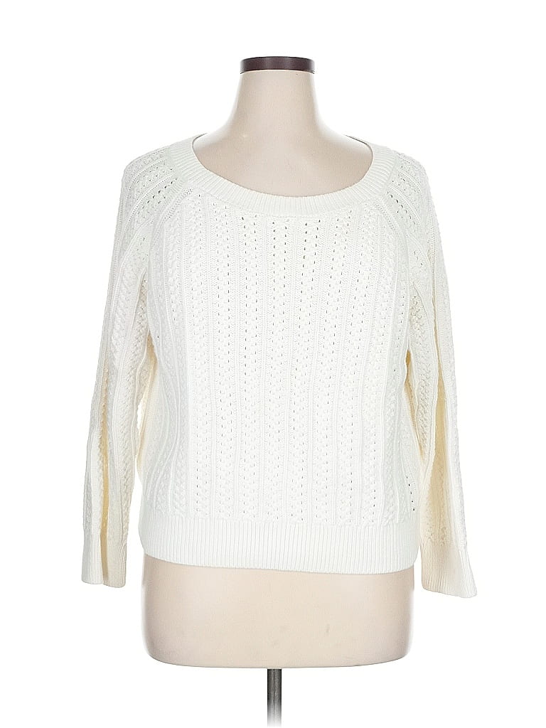 Pre-owned Unbranded Pullover Sweater In White