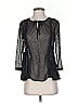 Vanessa Virginia 100% Polyester Black 3/4 Sleeve Blouse Size 2 - photo 1