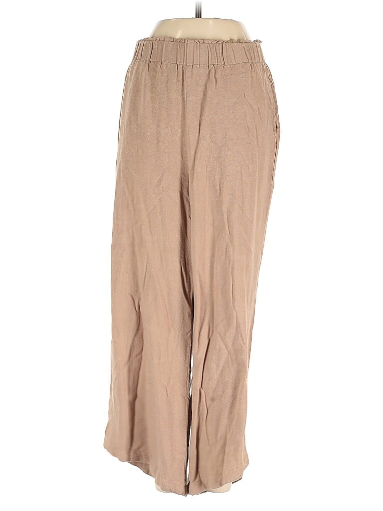 Pre-owned Unbranded Linen Pants In Brown