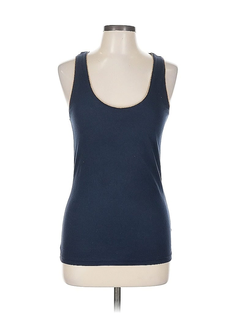 Pre-owned Tommy Hilfiger Sleeveless Top Blue Scoop Neck Tops