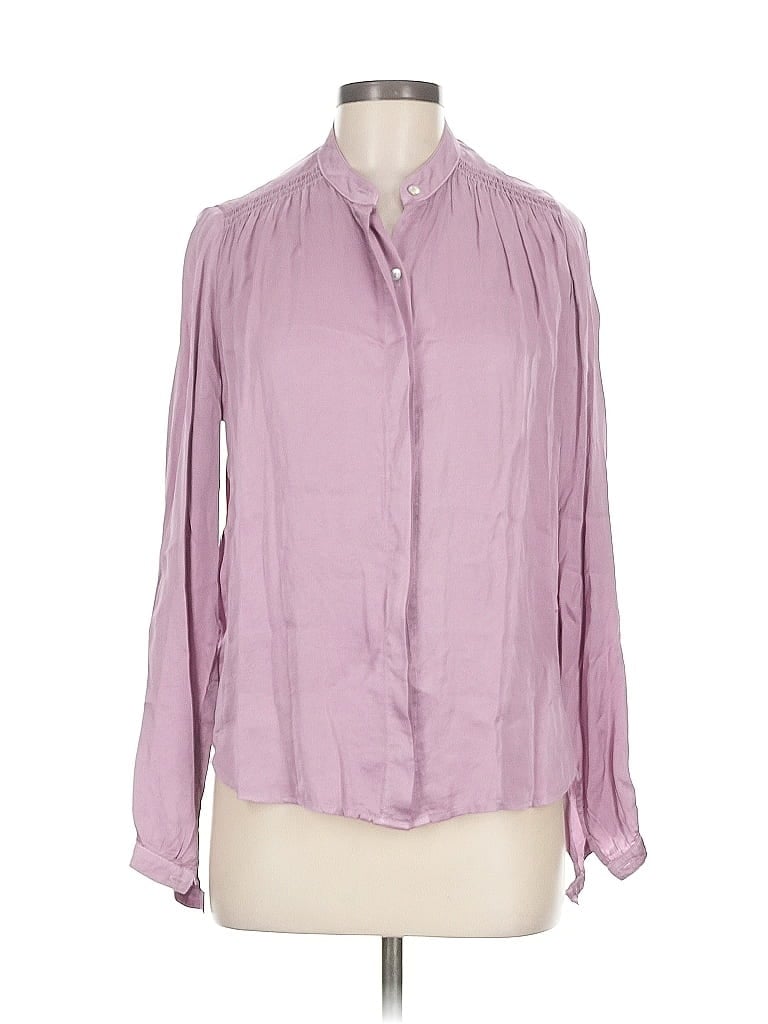 Pre-owned Bella Dahl Long Sleeve Blouse In Purple
