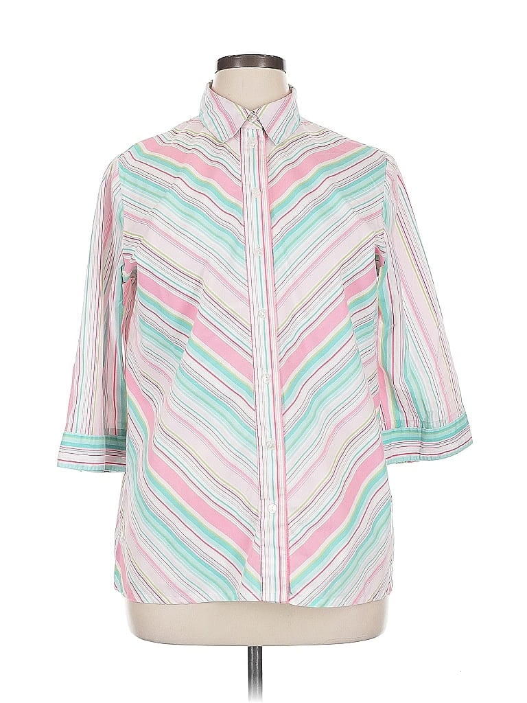 Pre-owned Alia 3/4 Sleeve Button Down Shirt In Pink