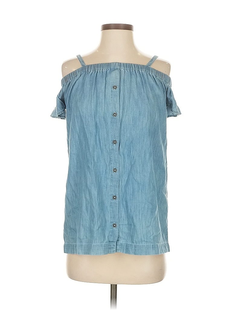 Pre-owned Gap Sleeveless Blouse In Blue