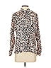 Topshop Animal Print Pink Long Sleeve Blouse Size 2 - photo 1