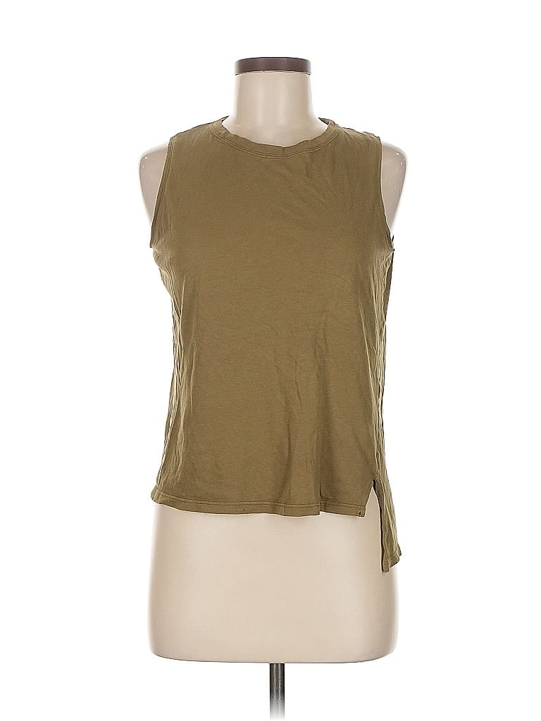 Pre-owned Zara W&b Collection Sleeveless T-shirt In Brown
