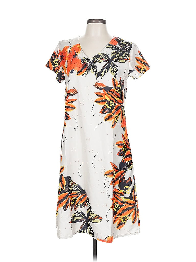 Pre-owned Unbranded Casual Dress In Orange