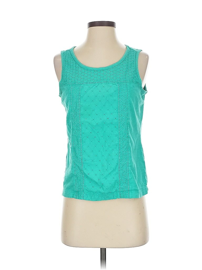 Click to view more detailed imagery on our partner's website Pre-owned Lands' End Tank Top Teal Square Neckline Tops In Blue